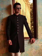 BLACK DIAMOND EMBROIDERED SHERWANI