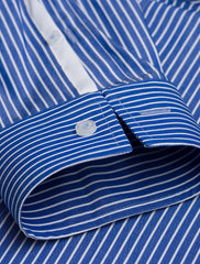 BLUE PIN STRIPE - SPREAD COLLAR SHIRT