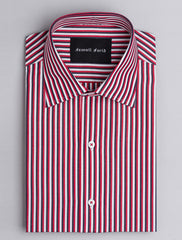RED & GREY MULI-STRIPED SHIRT