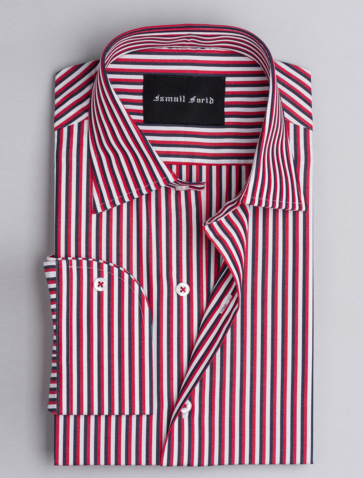 RED & GREY MULI-STRIPED SHIRT