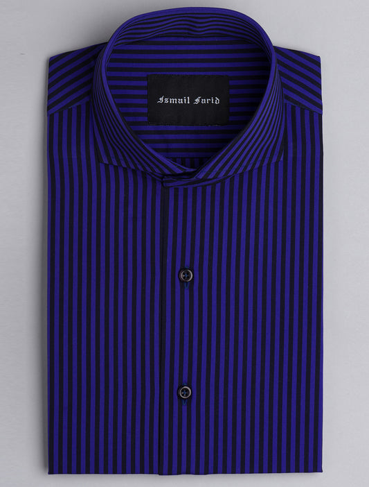 BLUE-BLACK STRIPED SHIRT