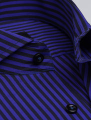 BLUE-BLACK STRIPED SHIRT