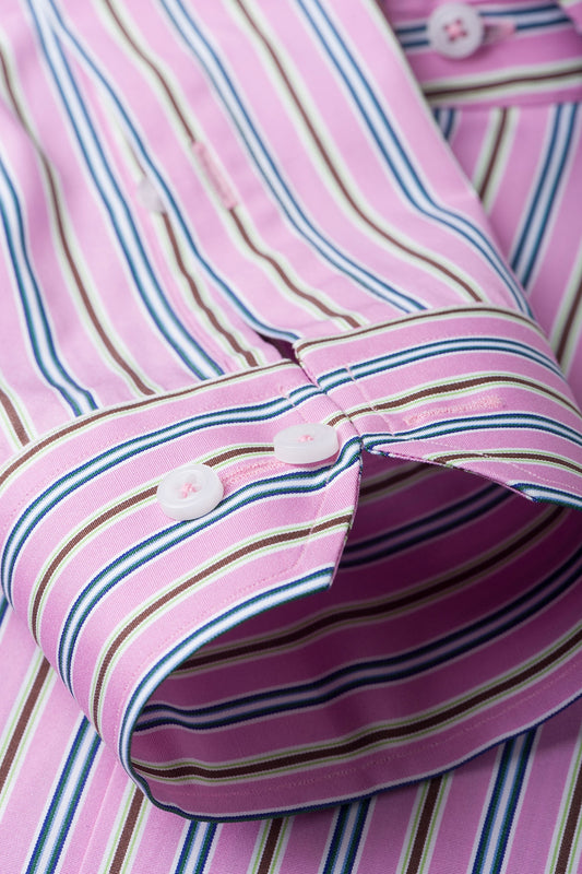 PINK MULTI STRIPE SHIRT