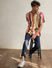 BOLD VERTICAL STRIPE SHIRT