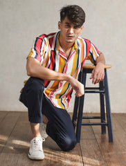 BOLD VERTICAL STRIPE SHIRT