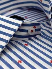WHITE-BLUE STRIPED SHIRT
