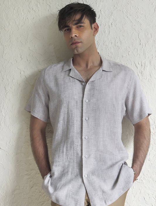 GRAY LINEN SHIRT