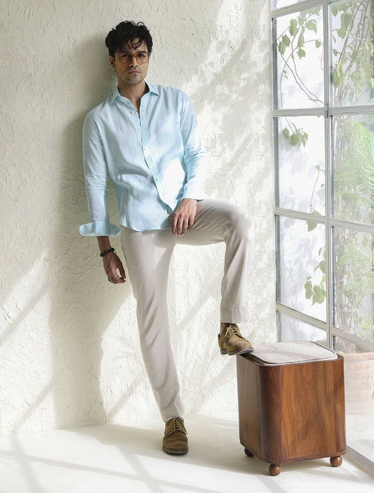 MINT GREEN LINEN SHIRT