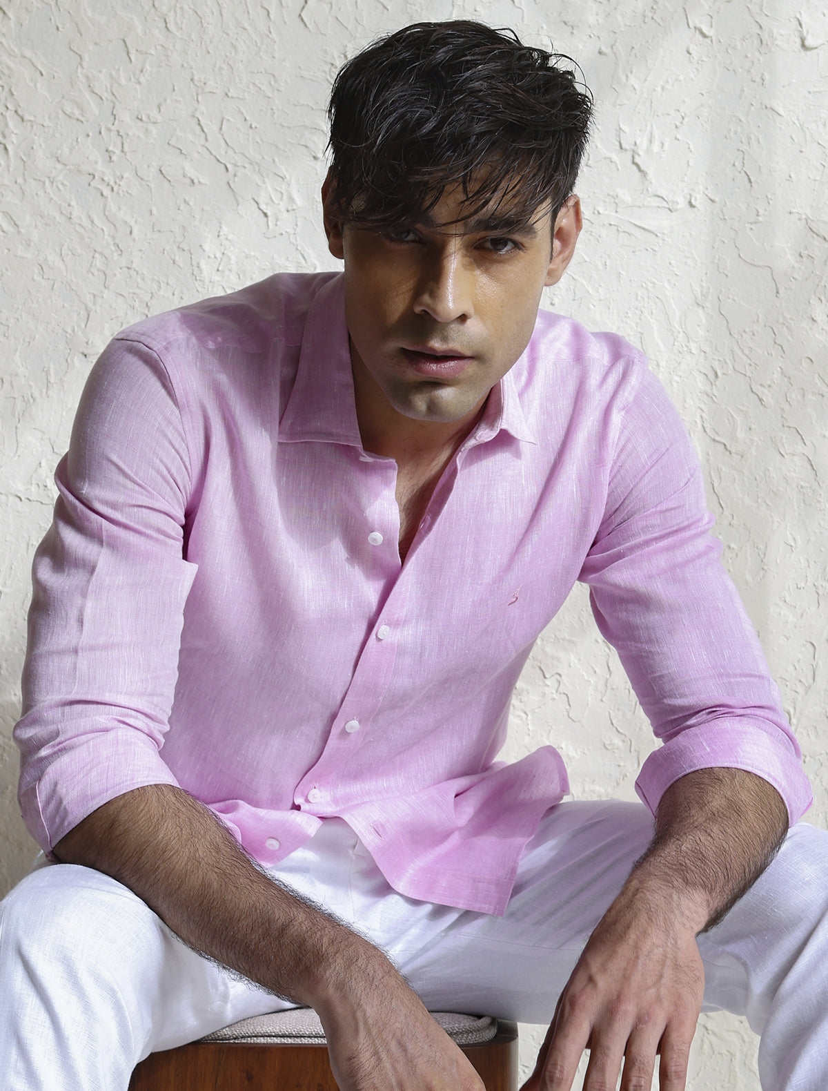 PINK LINEN SHIRT
