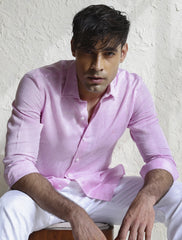 PINK LINEN SHIRT