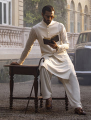 CREAM COLOR FRONT MONOGRAM WAISTCOAT