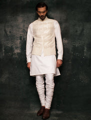 OFFWHITE RAWSILK WAISTCOAT