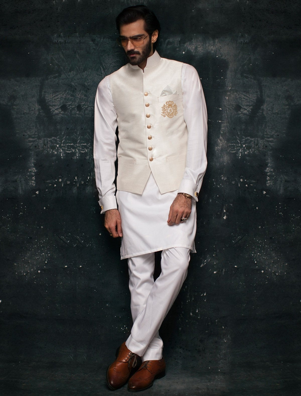 OFFWHITE RAWSILK WAISTCOAT