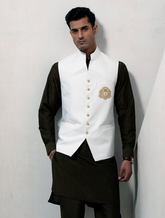OFF WHITE MONOGRAM WAISTCOAT
