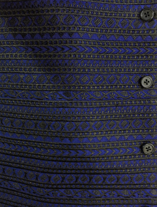 BLUE EMBROIDERED WAISTCOAT