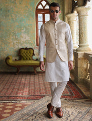 GOLDEN JAMAWAR WAISTCOAT
