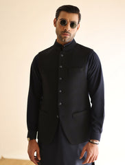 NAVY TWEED WAISTCOAT